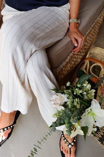 Liberté - Neo Pants - Nature Pinstripe